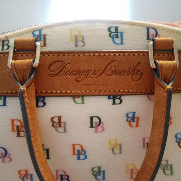 Dooney Bourke Florentine Vaccetta Monogram Satchel - Picture 5 of 5